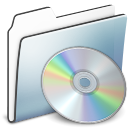 CD Folder Graphite Smooth Icon